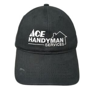 Ace Handyman Services Slideback Baseball Cap Black One Size Embroidered Big X